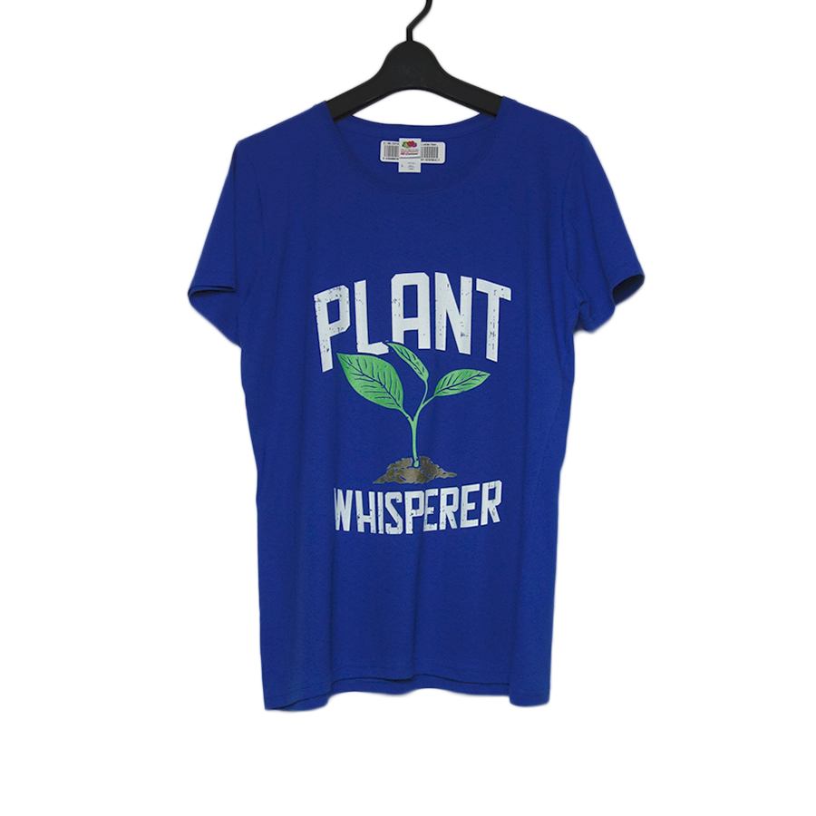 PLANT WHISPERER レディース プリントTシャツ 新品 デッドストック ロイヤル L