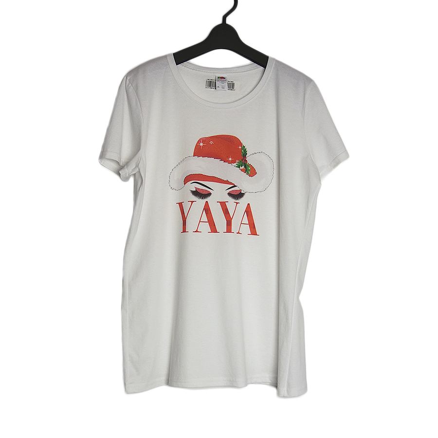 YAYA レディース プリントTシャツ 新品 デッドストック 白 XL