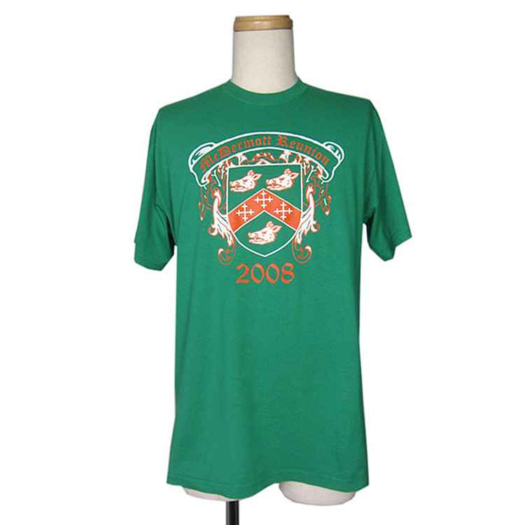GILDAN イノシシ 紋章デザイン プリントtシャツ 緑色 グリーン