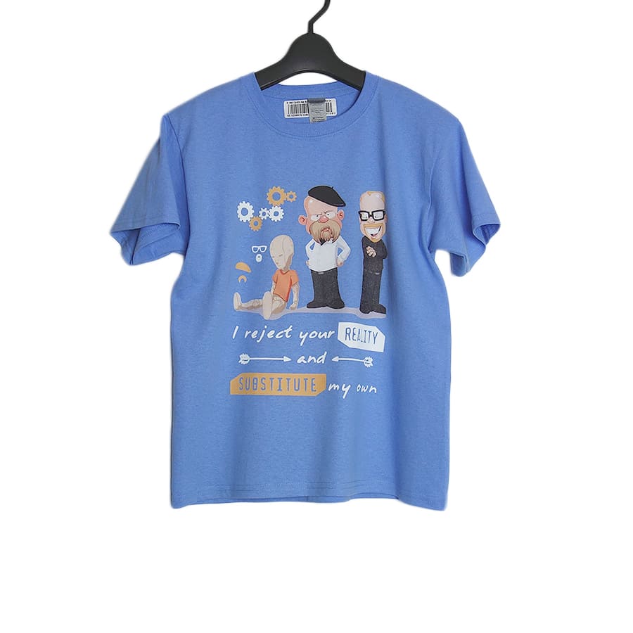 ユースサイズ プリントTシャツ 新品 デッドストック GILDAN カロライナブルー M