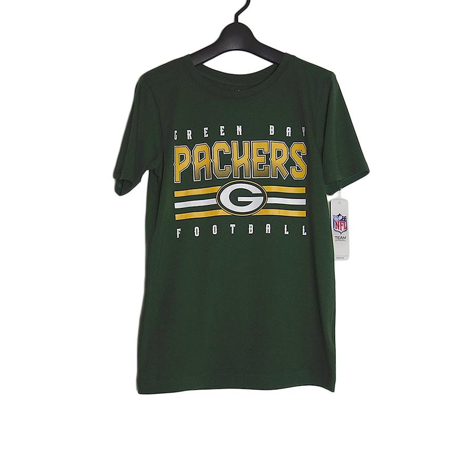 NFL グリーンベイ・パッカーズ ユースサイズ プリントTシャツ 新品 デッドストック 緑 L