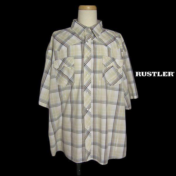 RUSTLER 半袖 ウエスタンシャツ 大きいサイズ メンズ3XL