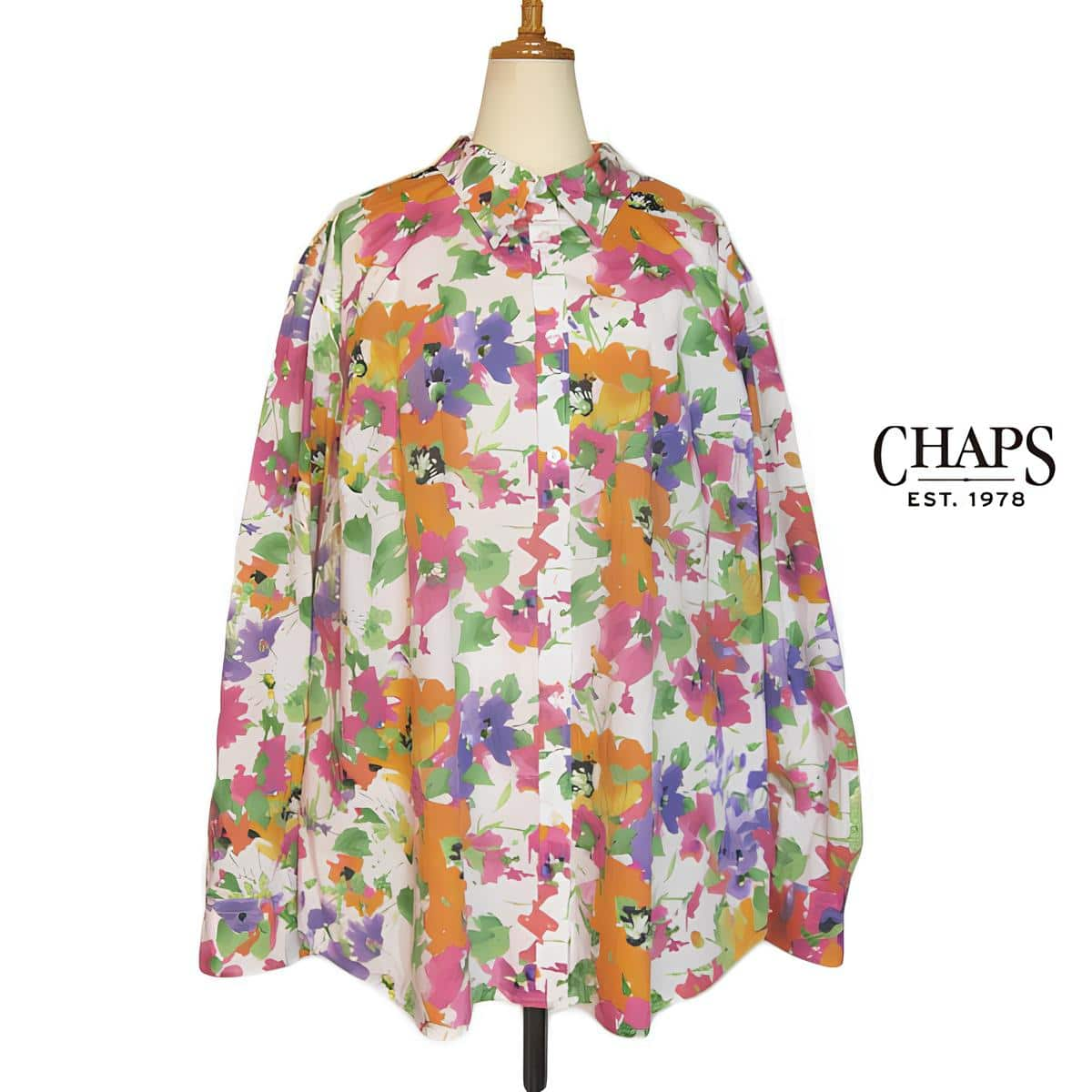 CHAPS 花柄シャツ 大きいサイズ チャップス