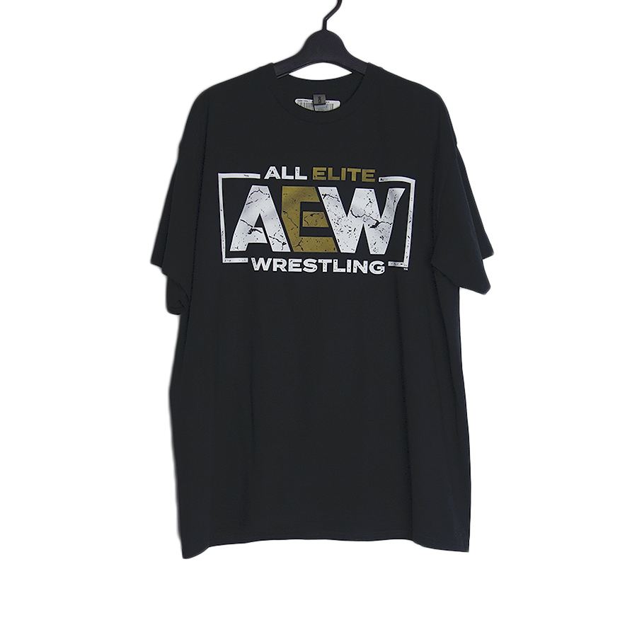AEW プロレス プリントTシャツ 新品 デッドストック GILDAN 黒 XL