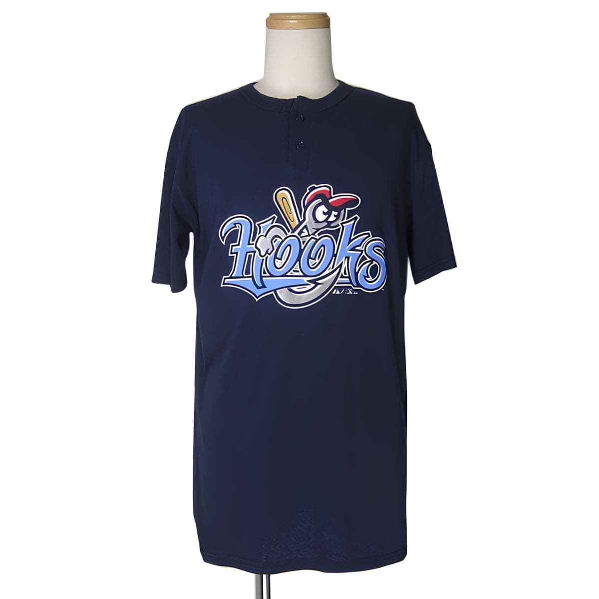 majestic マイナーリーグ 野球 Hooks ヘンリーネックtシャツ ベースボール