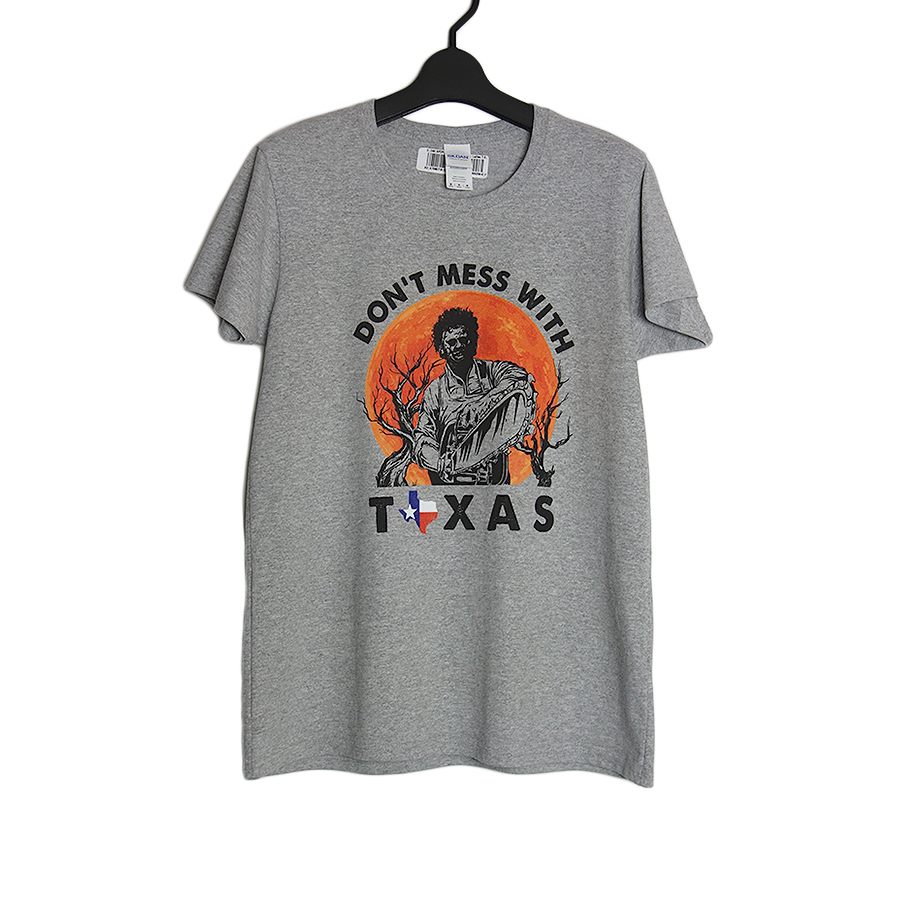 DON'T MESS WITH TEXAS レディース プリントTシャツ 新品 GILDAN グレー