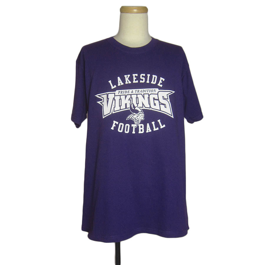 プリントTシャツ 紫色 VIKINGS フットボールチーム