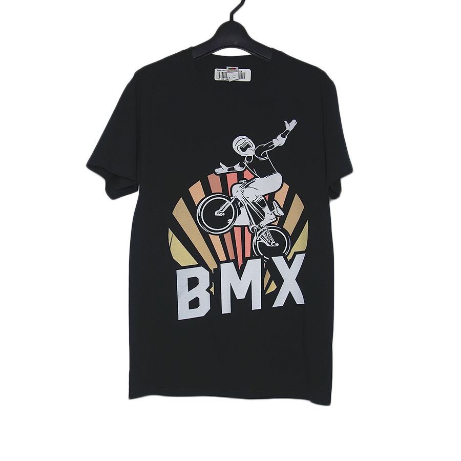 BMX プリントTシャツ 新品 デッドストック 黒 S モトクロス