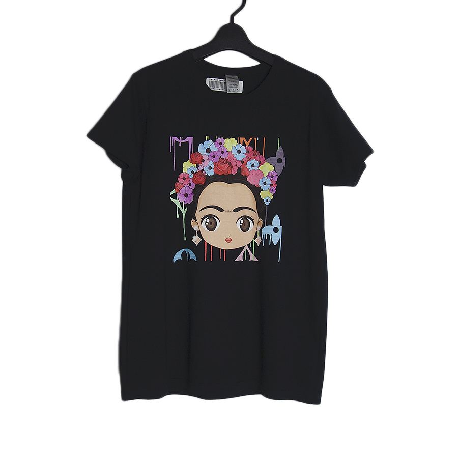 女性 レディース プリントTシャツ 新品 デッドストック GILDAN 黒 M