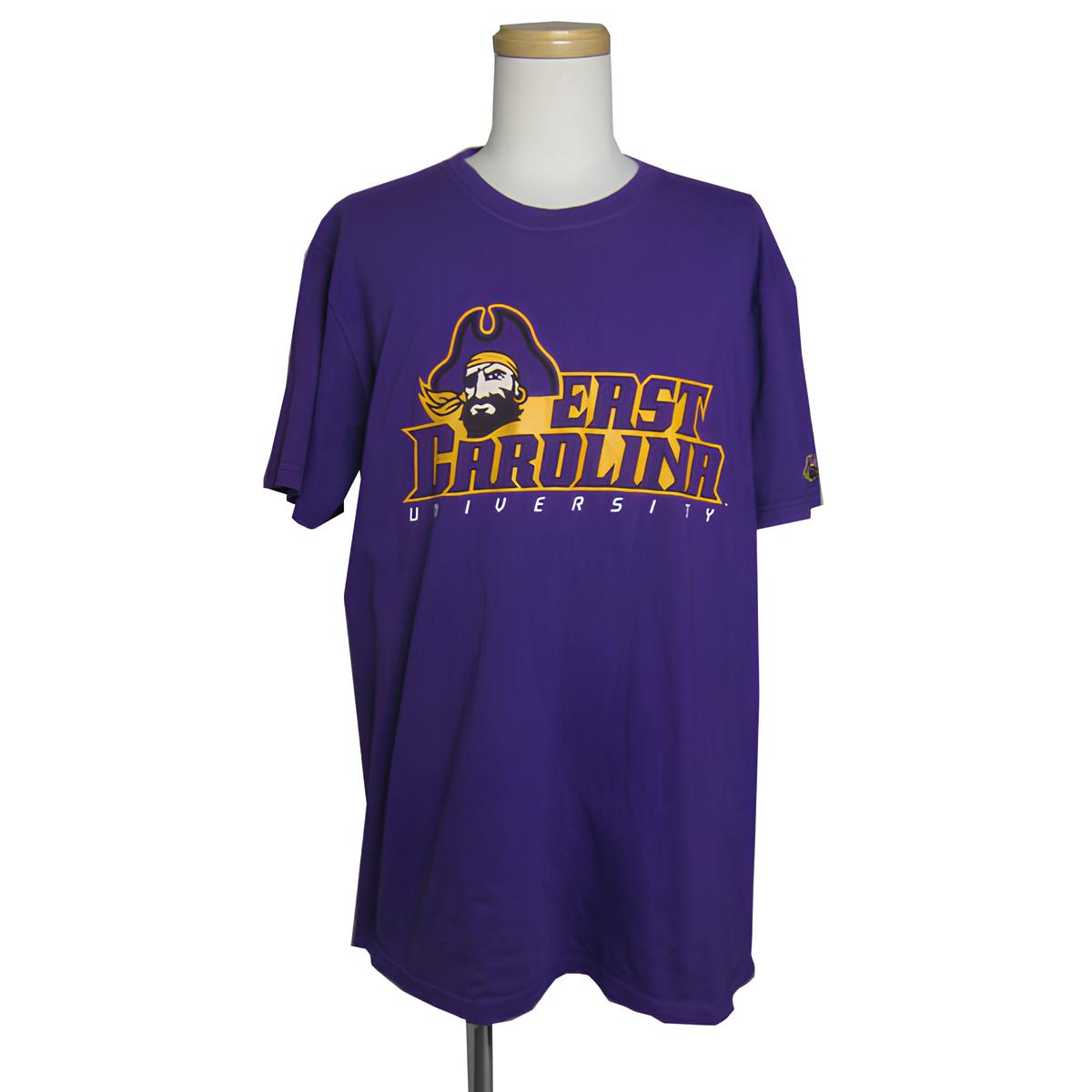 USA製 イースト・キャロライナ大学 プリントTシャツ サイズL 紫色