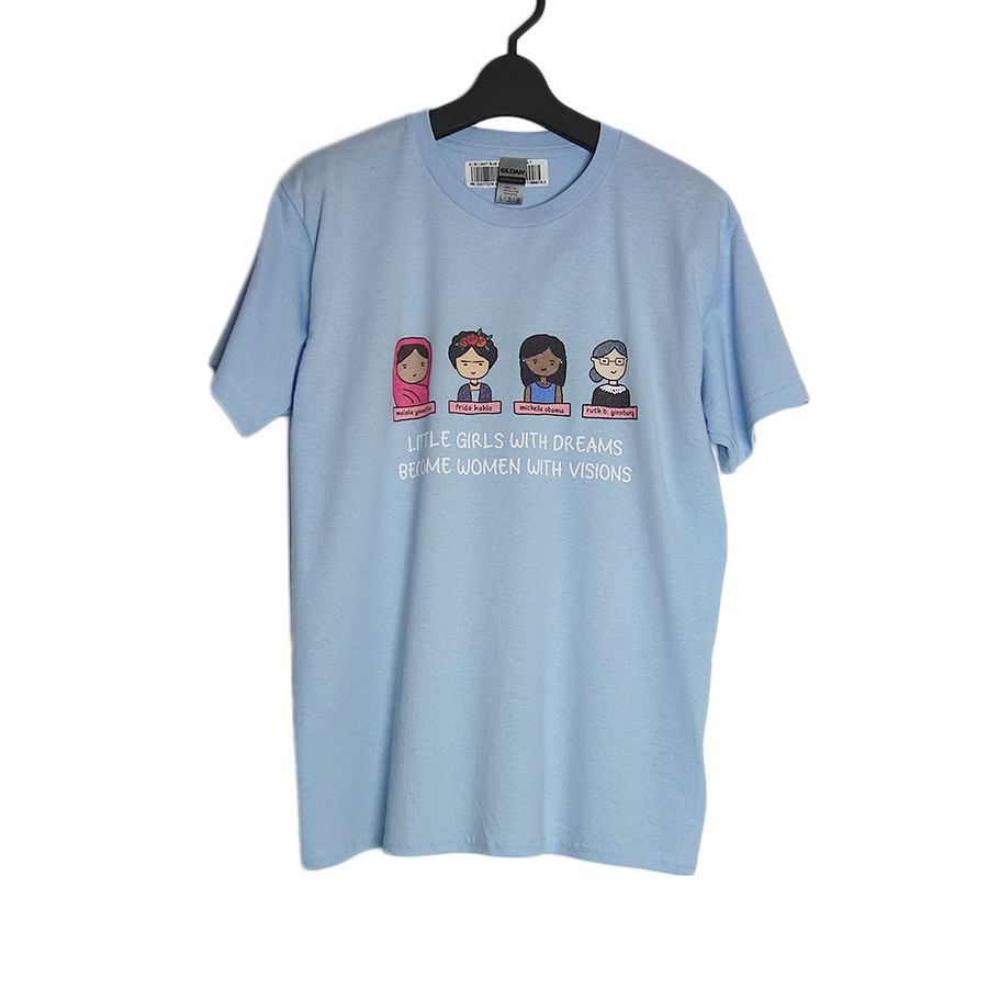 LITTLE GIRLS ユースサイズ プリントTシャツ 新品 デッドストック 水色 L