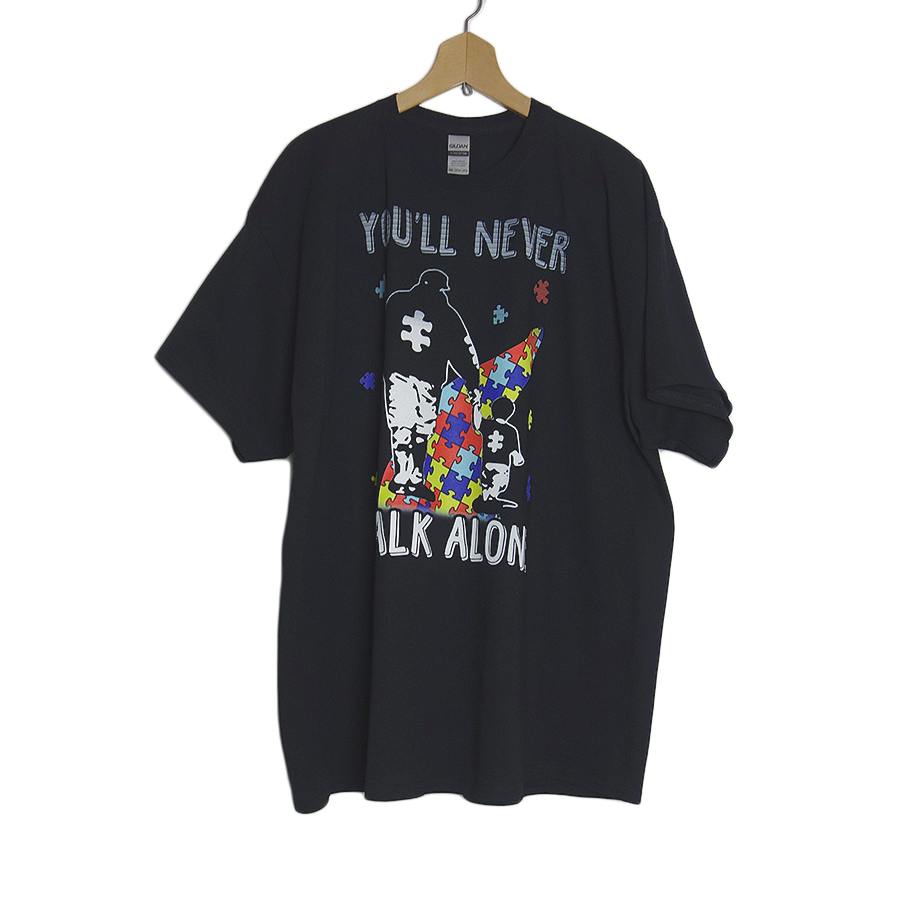 新品 GILDAN  プリントTシャツ パズルピース 親子 2XL 黒色