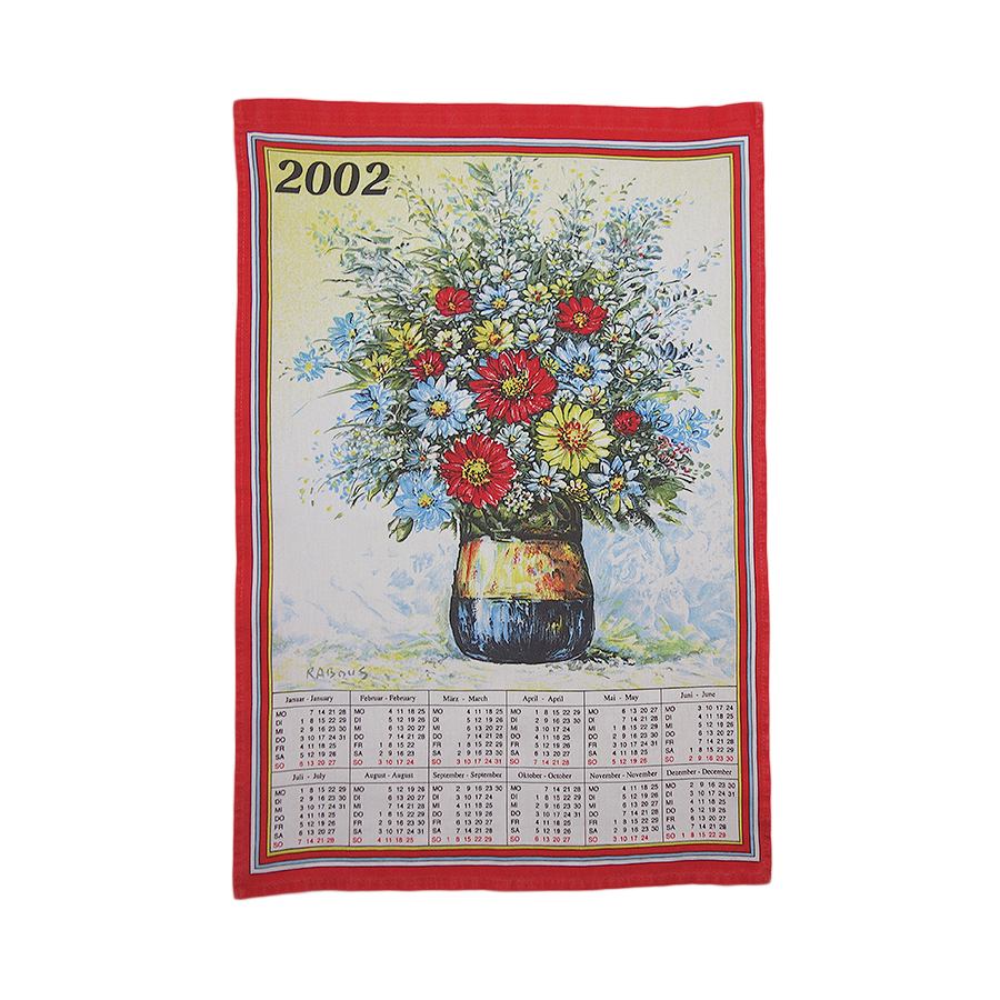 2002年 RABOUS 花 ファブリック カレンダー 雑貨 タペストリー 布