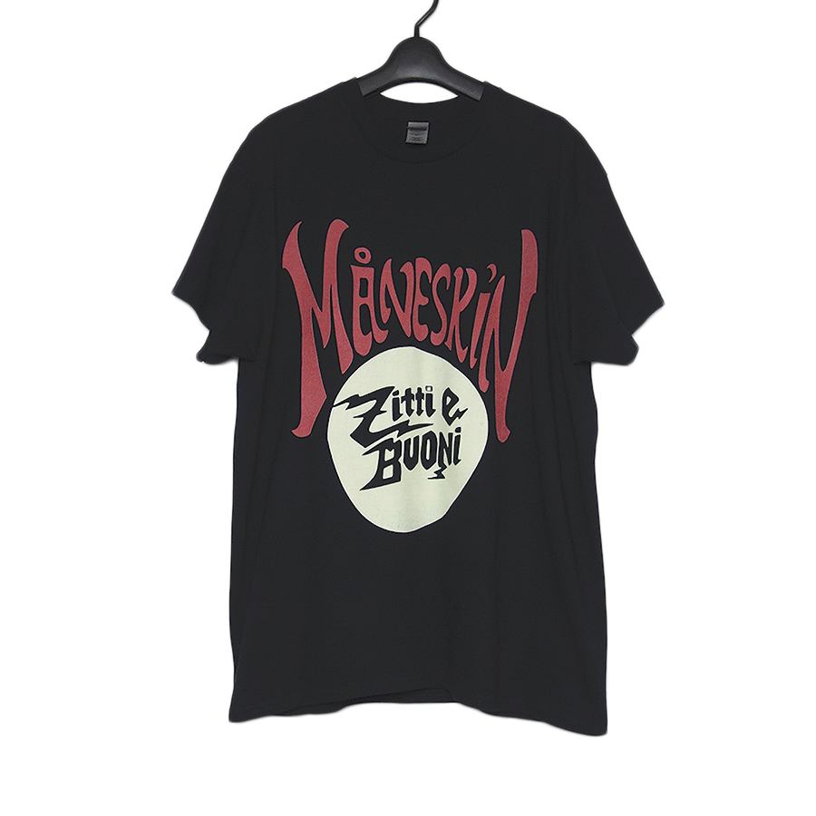 MANESKIN プリントTシャツ 新品 デッドストック GILDAN 黒 L