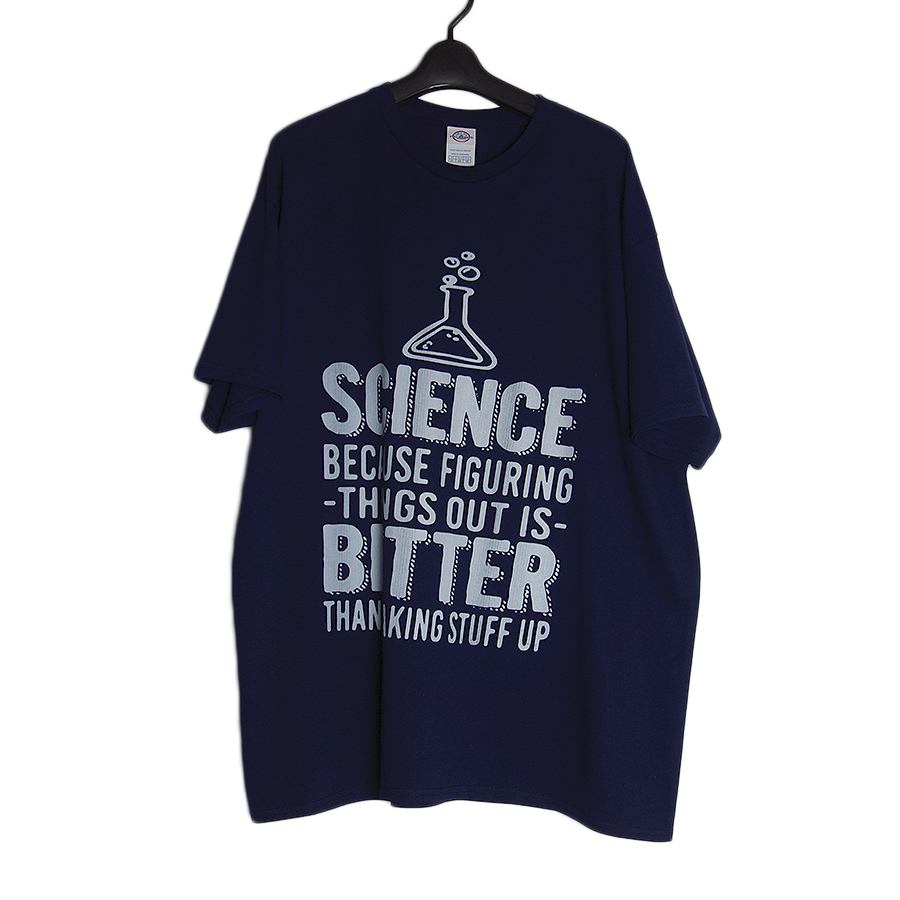 SCIENCE プリントTシャツ 新品 デッドストック DELTA 紺 XL