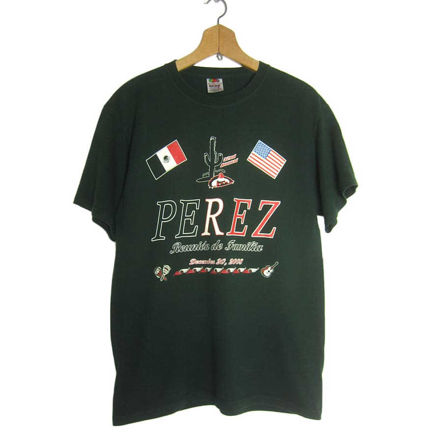 FRUIT OF THE LOOM プリントTシャツ 緑 PEREZ