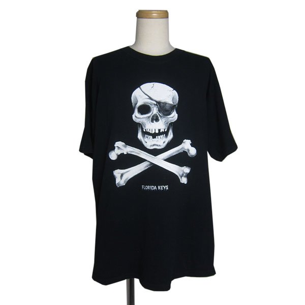 海賊 スカル 骸骨 プリントTシャツ