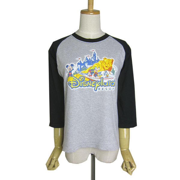 ディズニーランド7分袖 プリントtシャツ リメイク キャラクター ミッキー 古着通販ショップ 異国屋 ディズニーランド7分袖 プリントtシャツ リメイク キャラクター ミッキー 古着通販ショップ 異国屋