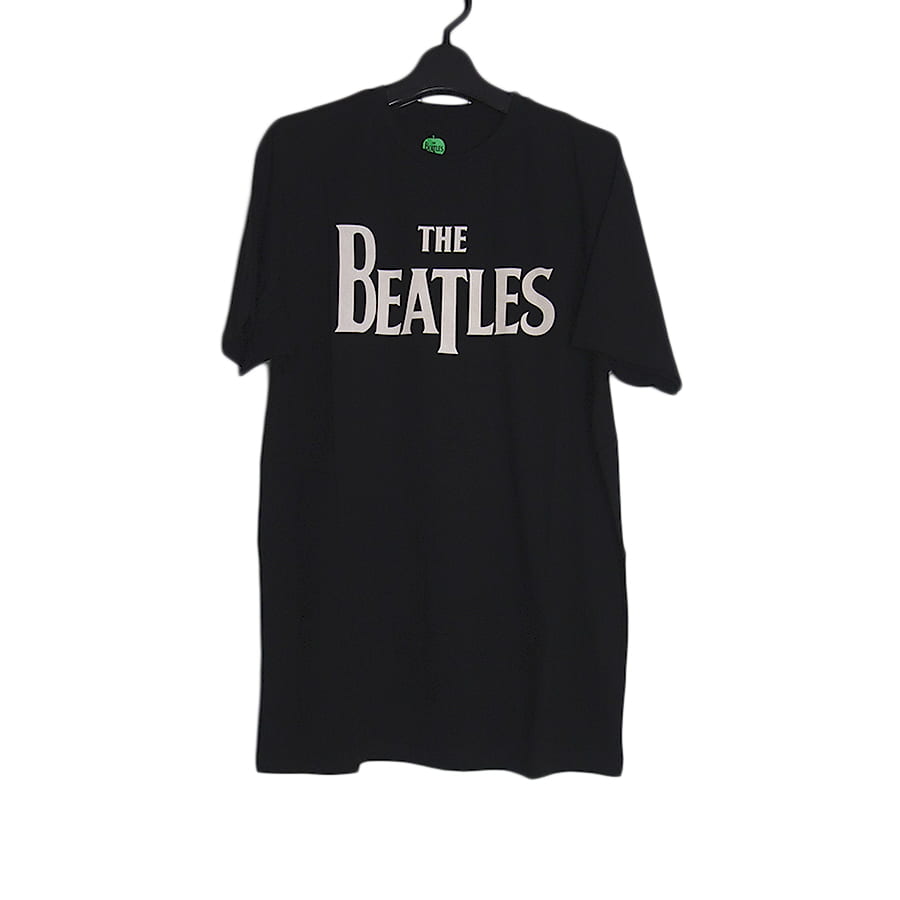 新品 ビートルズ バンド プリントTシャツ THE BEATLES 黒 L ミュージシャン 音楽