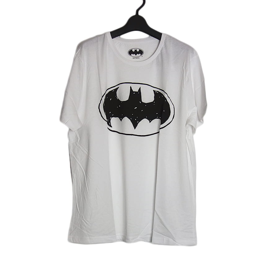 新品 バットマン プリントTシャツ BATMAN 白 XL 蝙蝠 キャラクター
