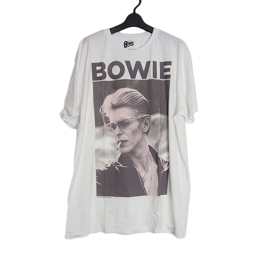 新品 デヴィッドボウイ ミュージシャン プリントTシャツ BOWIE 白 XXL