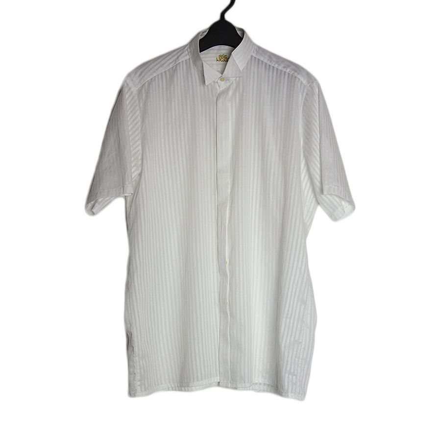 半袖 ウイングカラーシャツ atelier wesac 白 ドレスシャツ