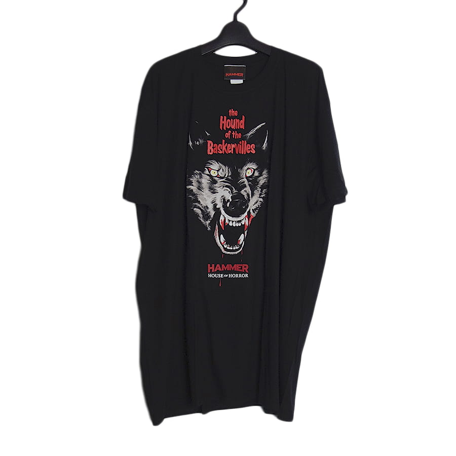 新品 映画 バスカヴィル家の犬 プリントTシャツ HAMMER 黒 2XL