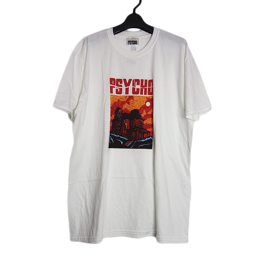 新品 サイコ 映画 プリントTシャツ PSYCHO 白 XL