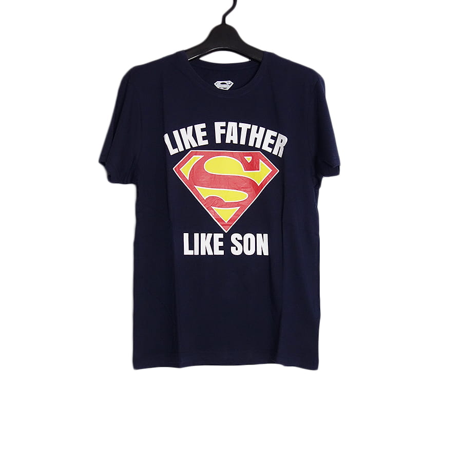 新品 スーパーマン プリントTシャツ SUPERMAN 紺 S