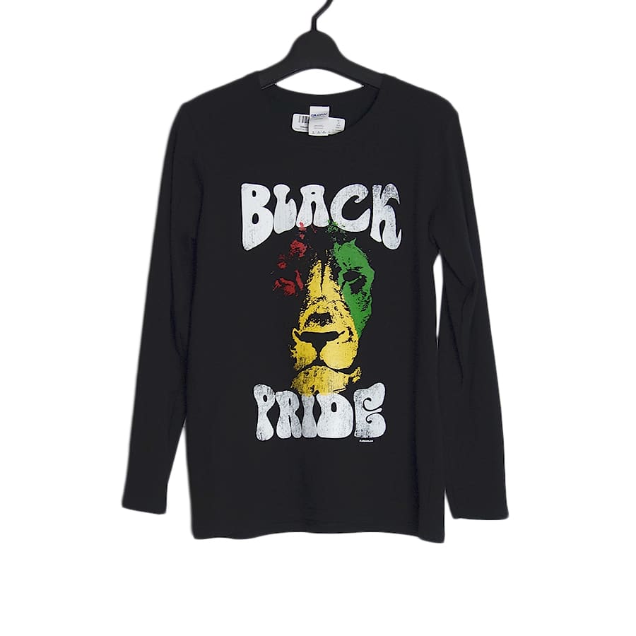 BLACK PRIDE レディース ロングスリーブ プリントTシャツ 新品 デッドストック 黒 M