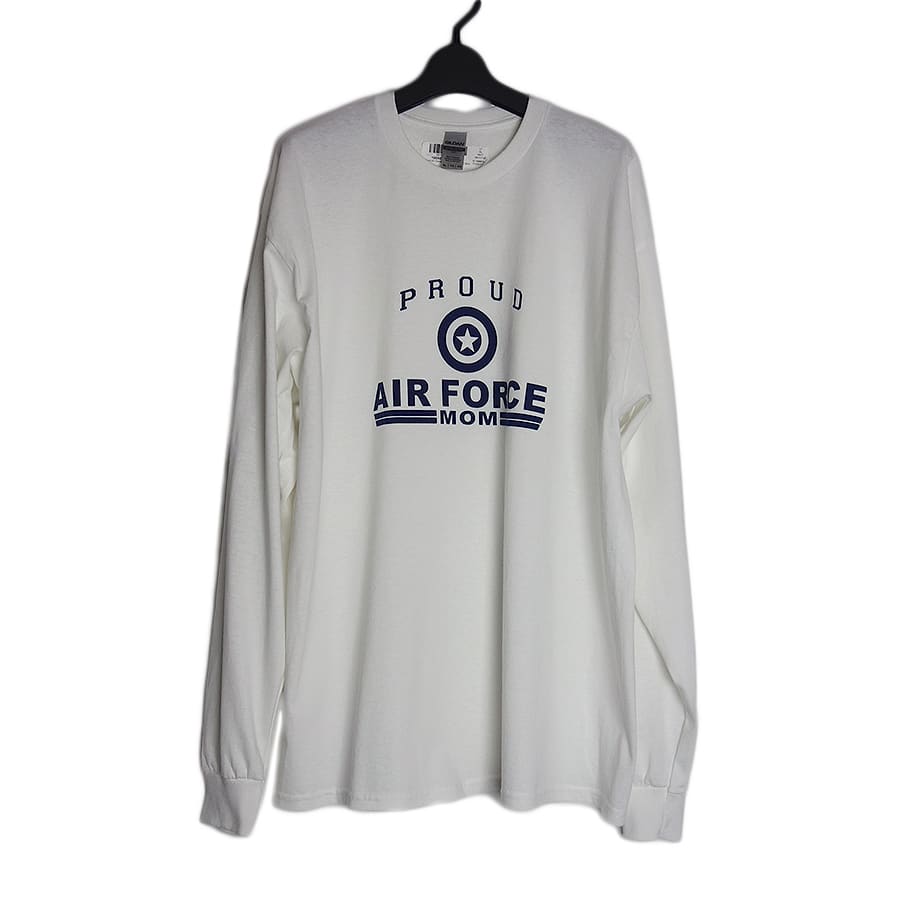 AIR FORCE MOM ロングスリーブ プリントTシャツ 新品 デッドストック 白 XL