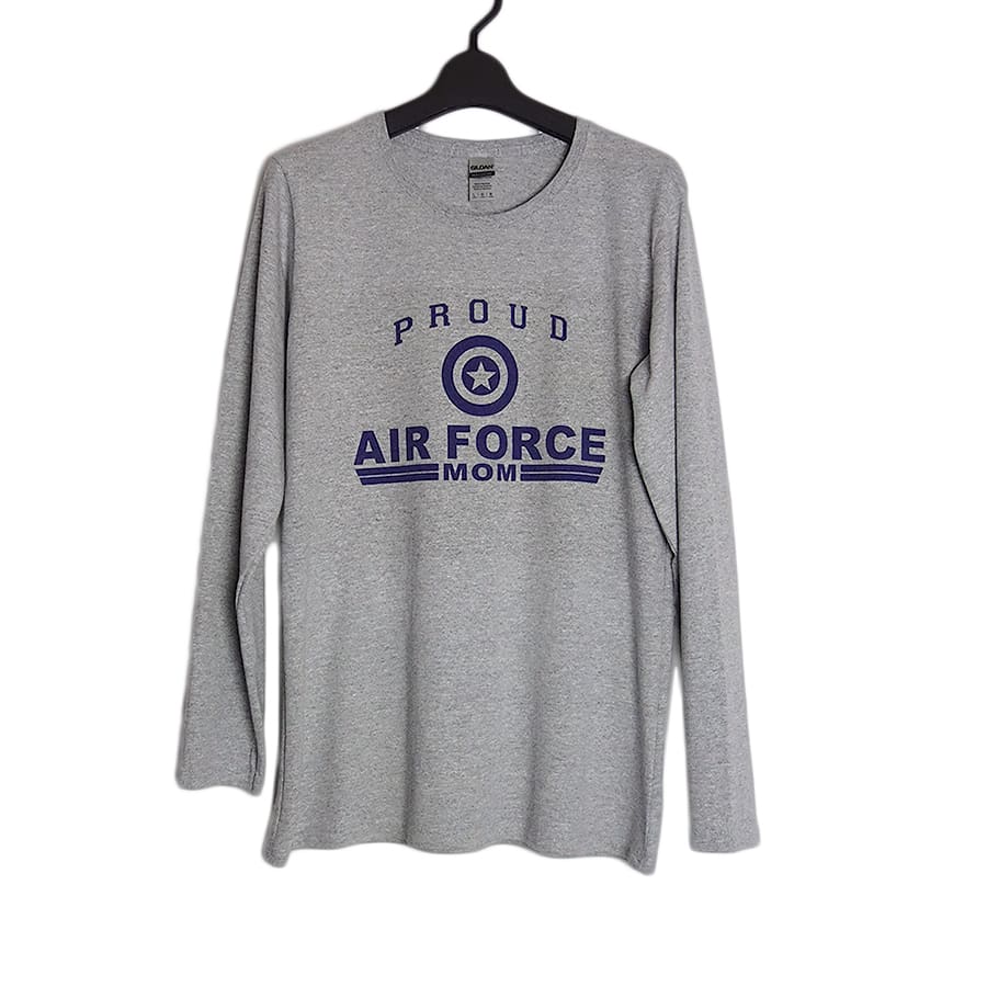 AIR FORCE MOM レディース ロングスリーブ Tシャツ 新品 デッドストック グレー L