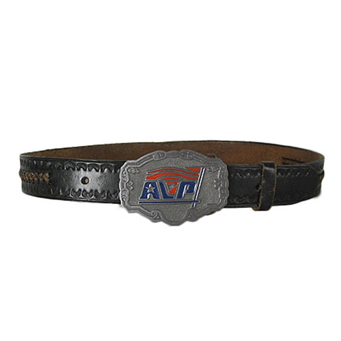 USA VINTAGE BUCKLE DESIGN LEATHER BELT/アメリカ古着バックル