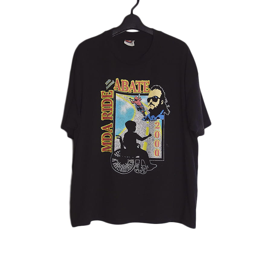 MDA RIDE ABATE プリントTシャツ 黒 XL