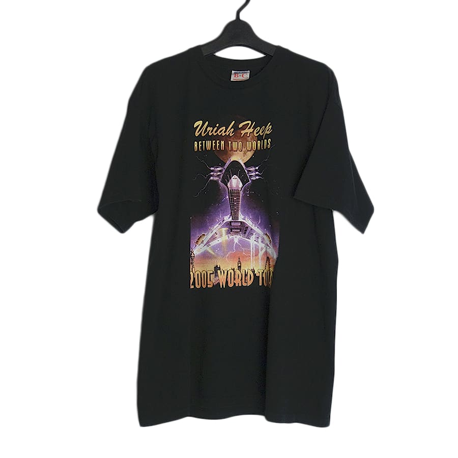 英国ロックバンド Uriah Heep 2005 ツアーTシャツ 黒 XXL