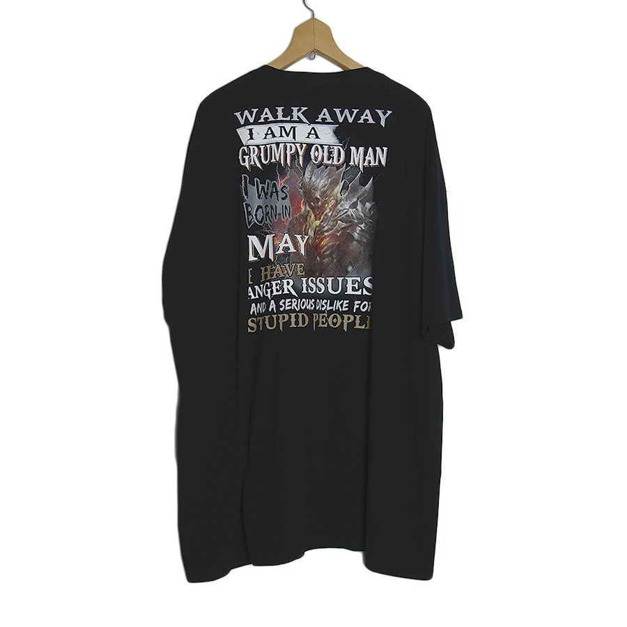 新品 FRUIT OF THE LOOM バックプリントTシャツ 大きいサイズ 黒色　悪魔