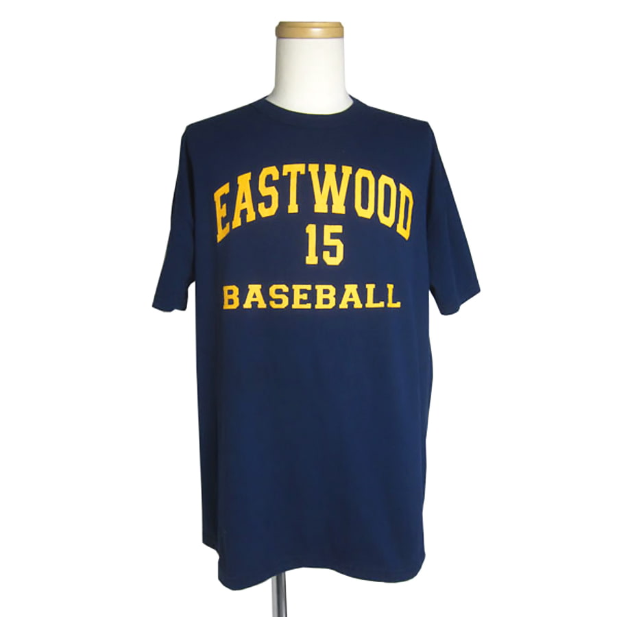 RUSSELL レトロ プリントTシャツ ネイビー色 BASEBALL