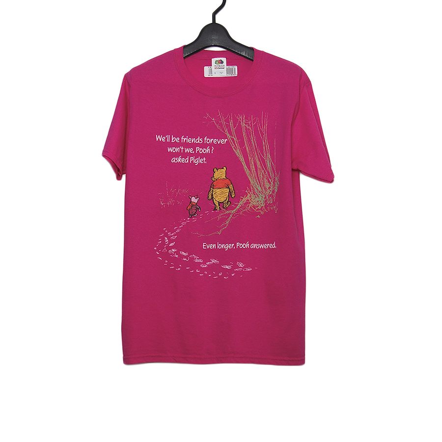 Pooh プリントTシャツ 新品 FRUIT OF THE LOOM ピンク