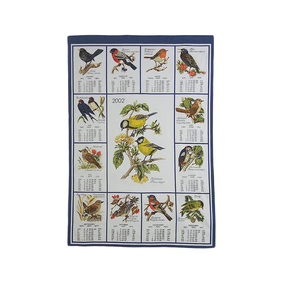 鳥 ファブリック カレンダー 雑貨 タペストリー 布