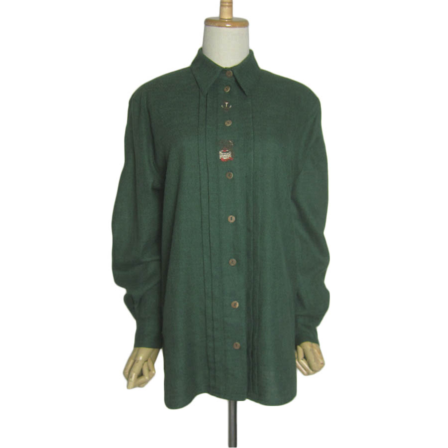 チロル シャツ 刺繍 WELTE 長袖 緑