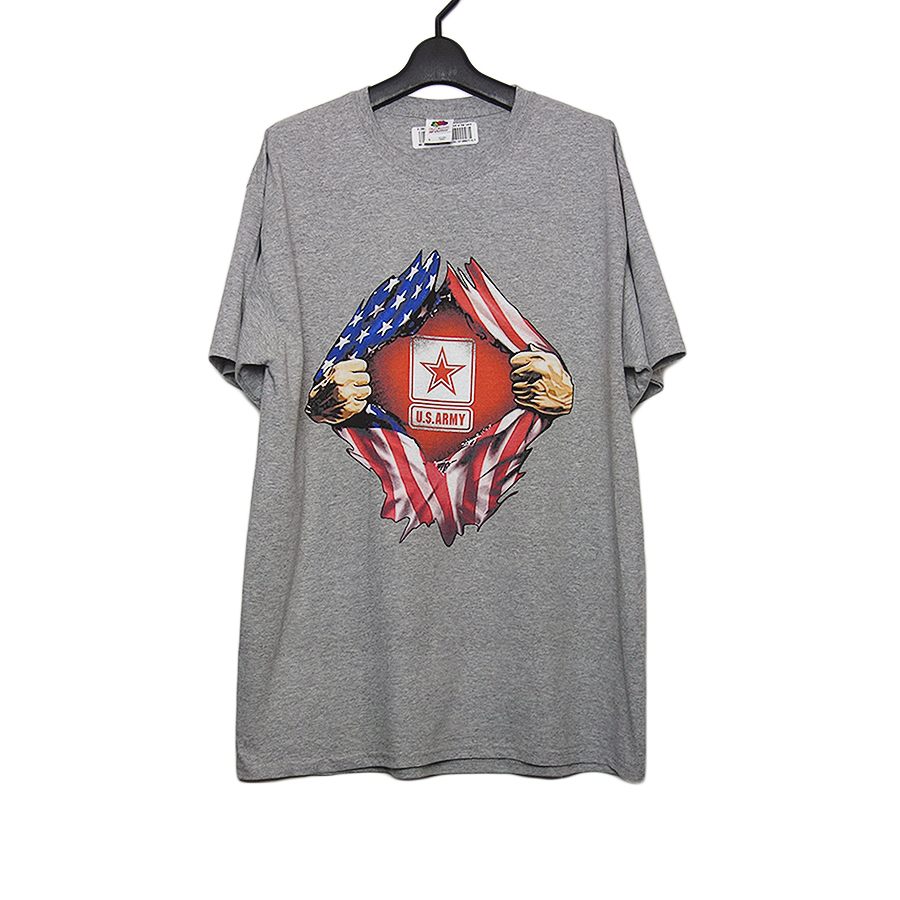 U.S. ARMY プリントTシャツ 新品 FRUIT OF THE LOOM グレー