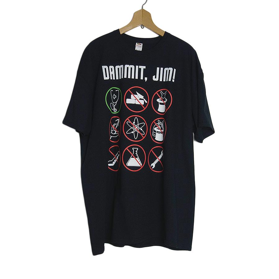 新品 FRUIT OF THE LOOM プリントTシャツ 黒 2XLサイズ DAMMIT