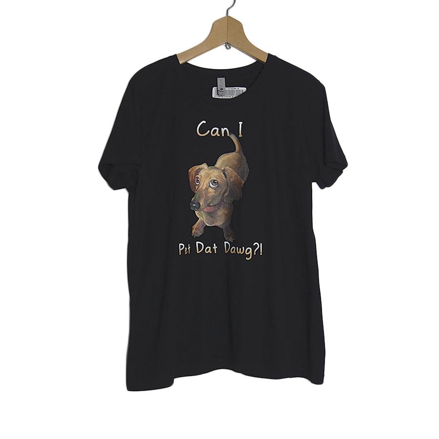 新品 可愛い犬 プリントTシャツ 黒 レディース2XL 動物 NEXT LEVEL