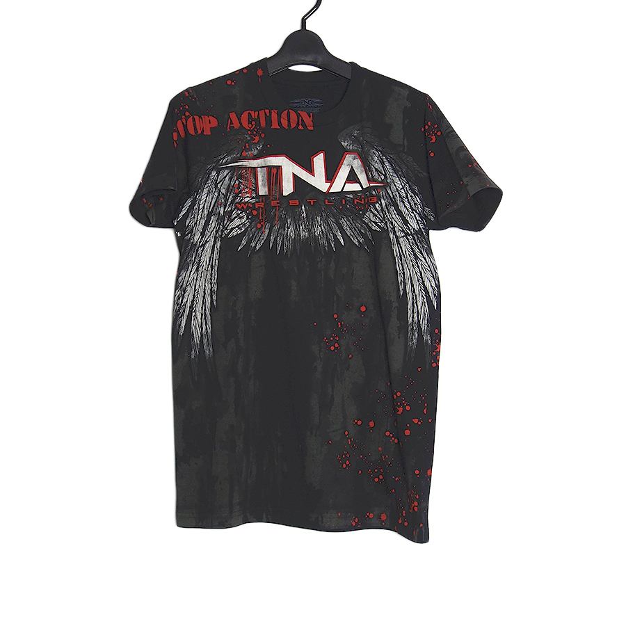 TNA WRESTLING プロレス団体 プリントTシャツ 新品 黒