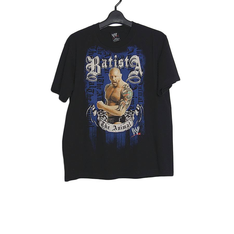 WWE バティスタ プロレス ユースサイズ プリントTシャツ 新品 黒 Batista プロレスラー