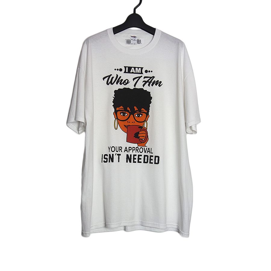 I AM Who I Am プリントTシャツ 新品 FRUIT OF THE LOOM 白