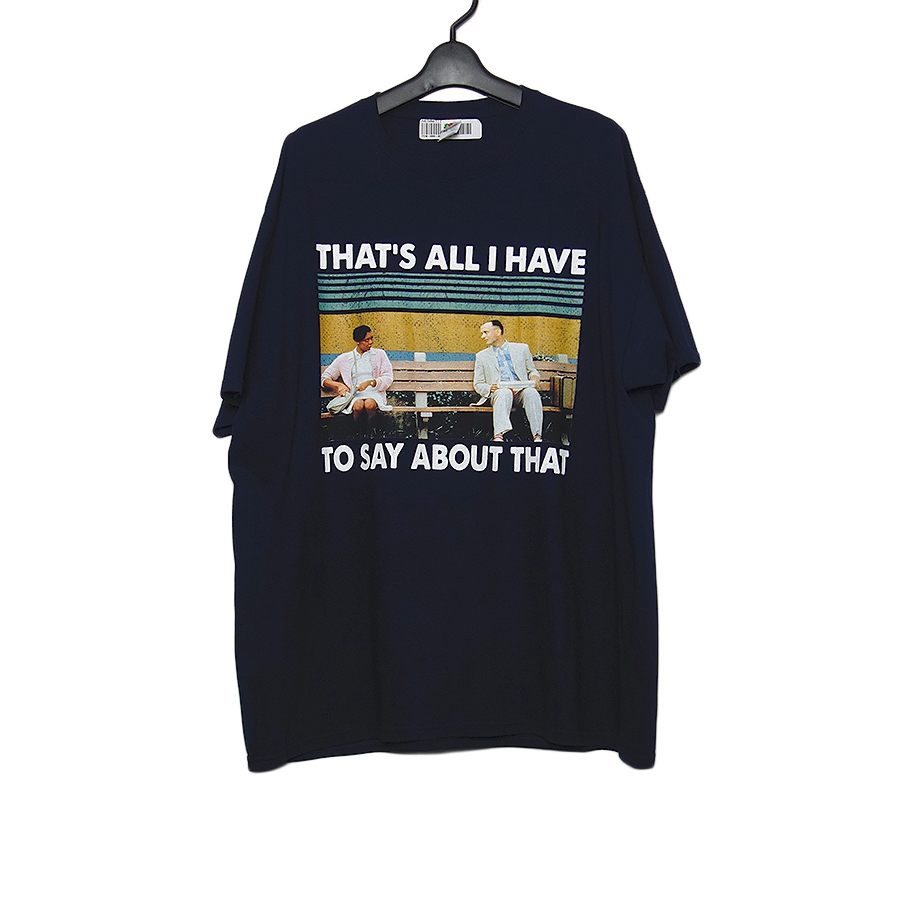 フォレスト・ガンプ プリントTシャツ 新品 FRUIT OF THE LOOM 紺｜古着 