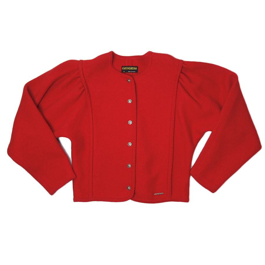 GEIGER ウールジャケット チロルジャケット 赤 民族衣装