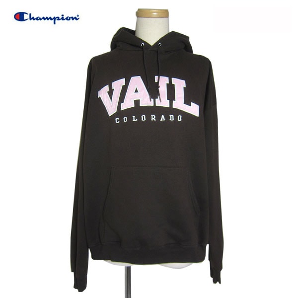 Champion スウェットパーカー アップリケ VAIL